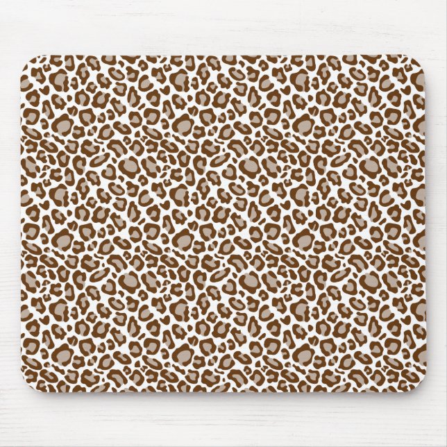 Brown Leopard Print Mouse Pad (Front)