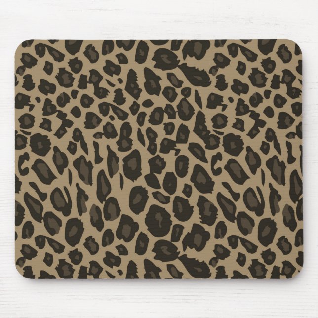 Brown Leopard Print Mouse Pad (Front)