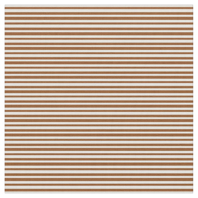 Brown & Light Cyan Lined Pattern Fabric (Close Up)