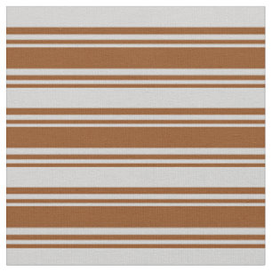 Brown & Light Grey Lines Fabric