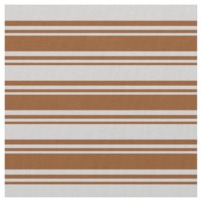 Brown & Light Grey Lines Fabric (Close Up)