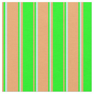 Brown, Lime & Turquoise Pattern Fabric
