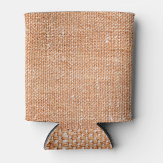 Brown Linen Canvas Texture Background Can Cooler