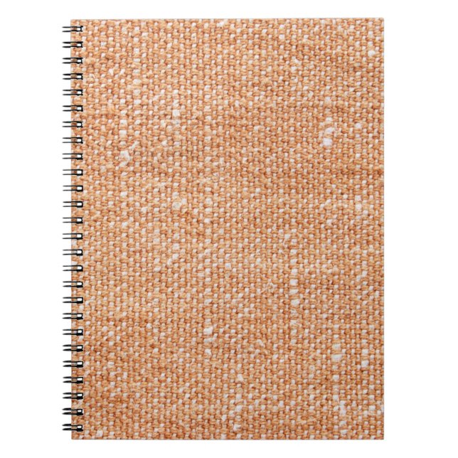Brown Linen Canvas Texture Background Notebook (Front)