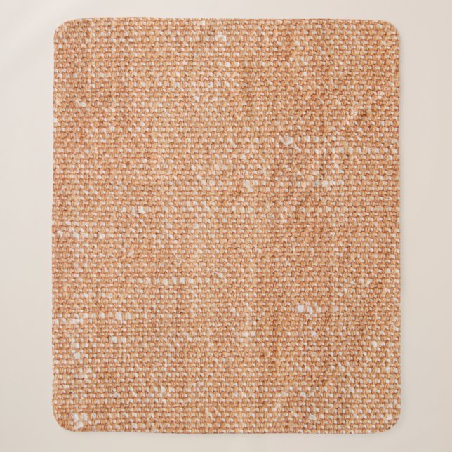 Brown Linen Canvas Texture Background Sherpa Blanket (Front)