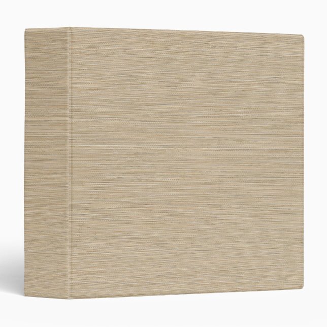 Brown Linen Fabric Texture Simple Blank Binder (Front/Spine)