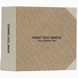 Brown linen texture image beige accents binder