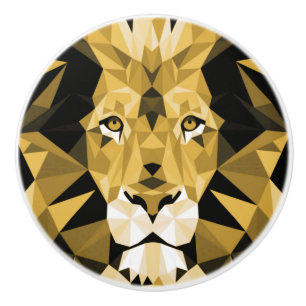 Brown Lion Ceramic Knob