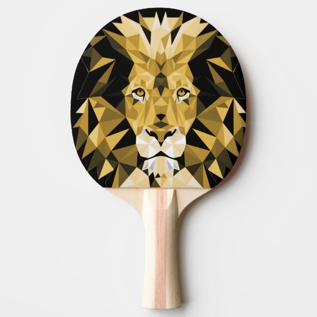 Brown Lion Ping Pong Paddle (Front)