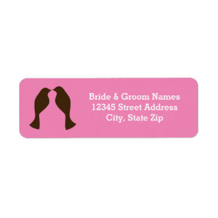 Brown Love Birds - Return Address Labels