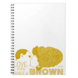 BROWN LOVE in GOLD Notebook