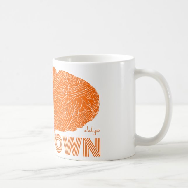 BROWN LOVE in ORANGE Coffee Mug (Right)