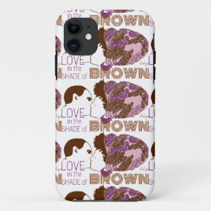 BROWN LOVE in PURPLE & PINK iPhone 11 Case