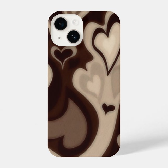 Brown love Phone case (Back)