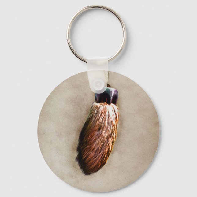 Brown Lucky Rabbit's Foot Keychain (Front)