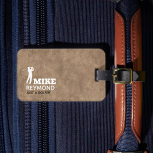 Brown Luggage Tag for Golfers