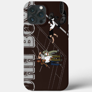 brown Man on Bike Hits Manhole OHH BOYS Crack Up iPhone 13 Pro Max Case