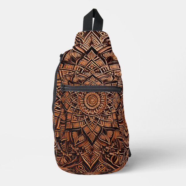 Brown Mandala   Sling Bag (Front)