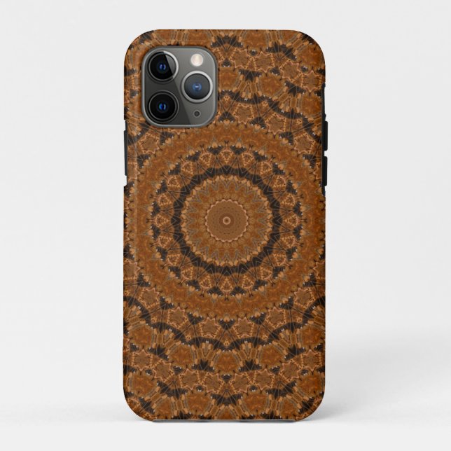 Brown Mandala Wheel... Case-Mate iPhone Case (Back)