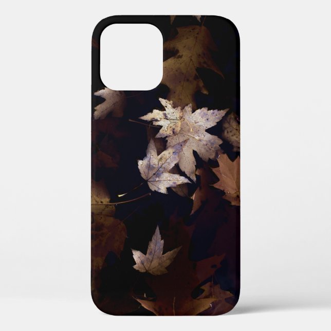 BROWN MAPLE LEAVES Case-Mate iPhone CASE (Back)