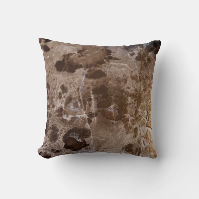 Brown Marble Delicado #1 #wall #decor #art Throw Pillow (Front)