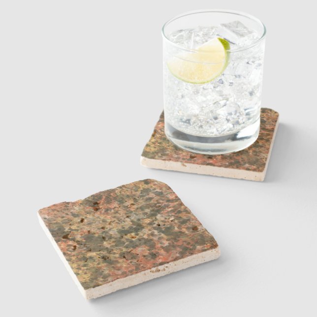 Brown Marble Drink Coaster  (Side)