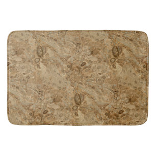 Brown Marble Fossil Look Bath Mat