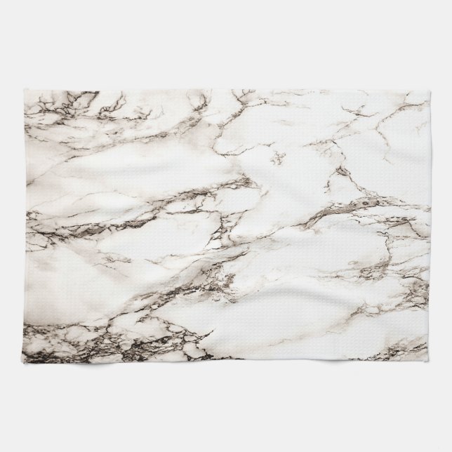 Brown Marble Look Kitchen Towel (Horizontal)