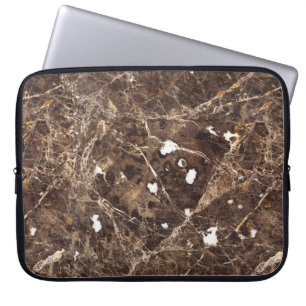 Brown Marble Stone Pattern Laptop Sleeve