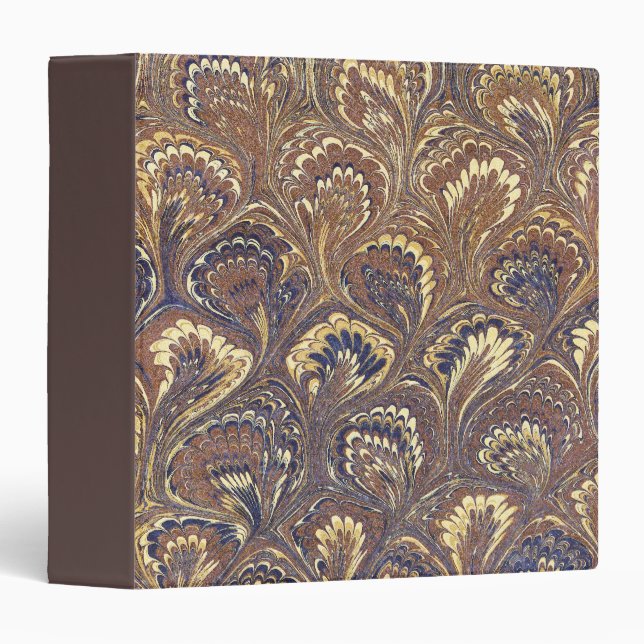 Brown Marbled Paper Binder (Front/Spine)