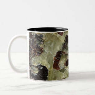 Brown Marbled Quartz Two-Tone Coffee Mug