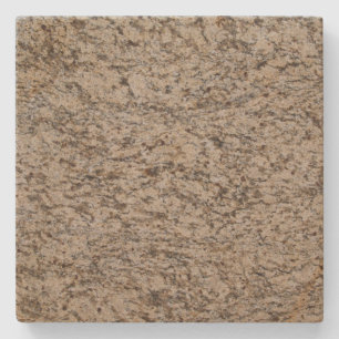Brown Marbled Spotted Square Stone Coaster