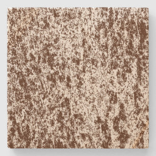 Brown Marbled Spotted Square Stone Coaster