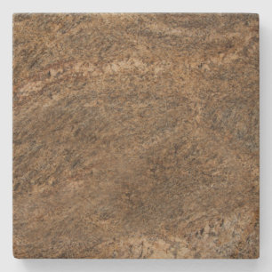 Brown Marbled Square Stone Coaster