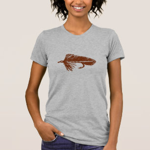 Brown Matuka streamer, fly fishing, fly tying, art T-Shirt