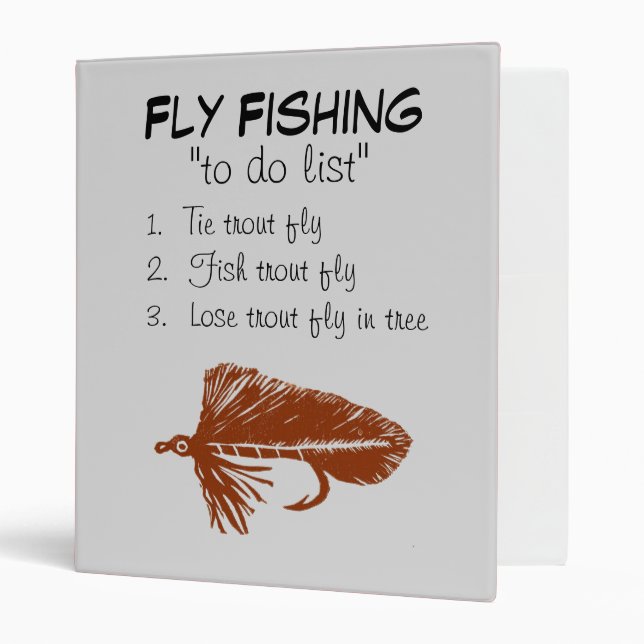 "Brown Matuka-To Do List" Fly Fishing Journal Binder (Front/Inside)