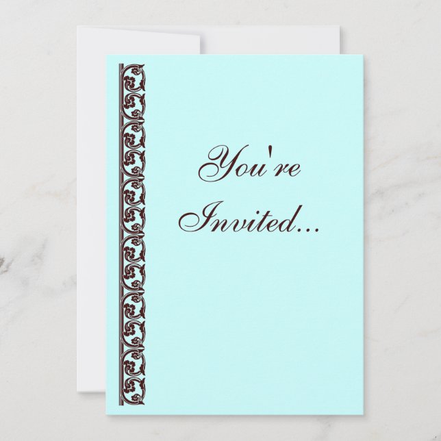 Brown Medieval Element Custom Invitation (Front)