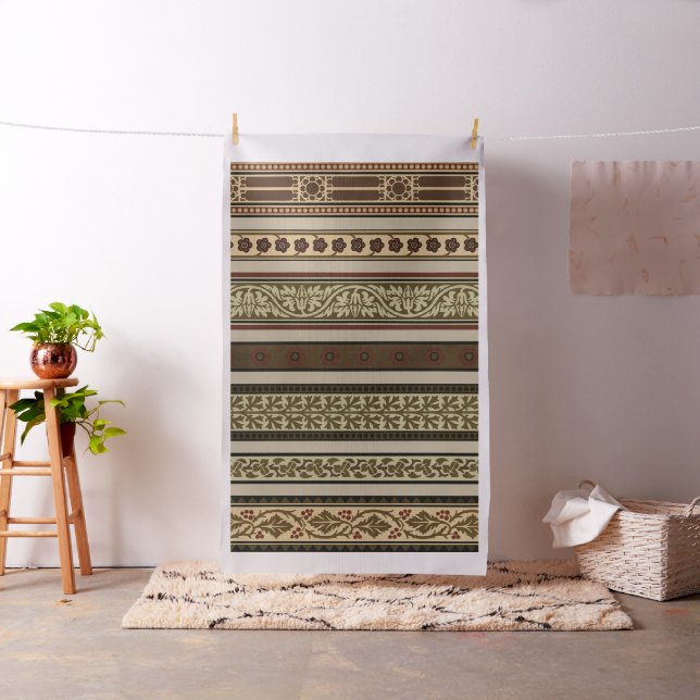 Brown Medieval Pattern Decorative Fabric (In Situ)