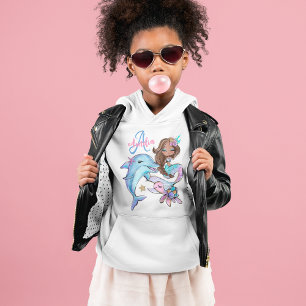 Brown Mermaid Custom Kids Name Pink Girls