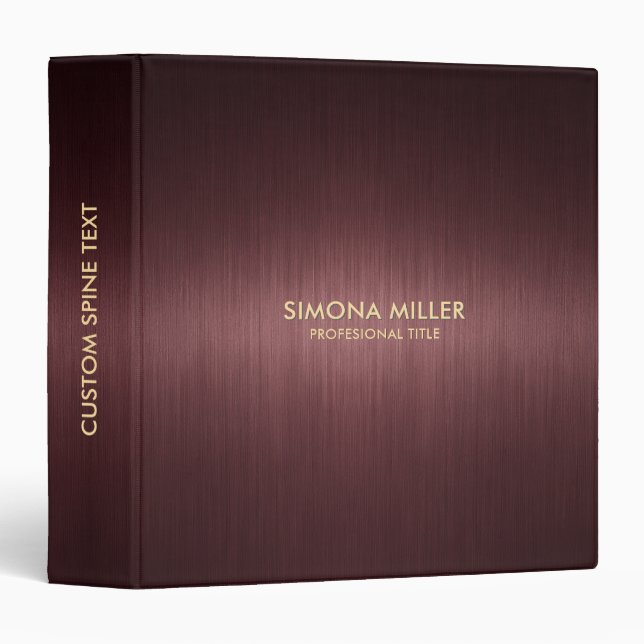 Brown Metallic Background  Binder (Front/Spine)