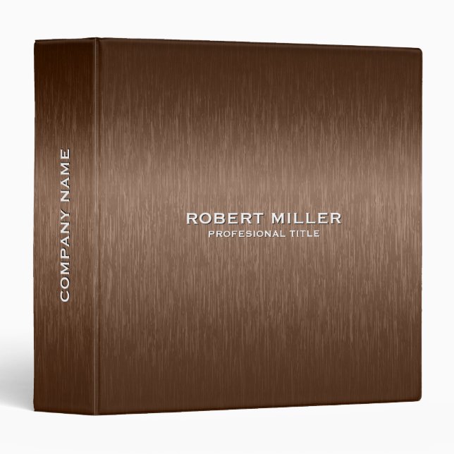 Brown metallic background white typography binder (Front/Spine)