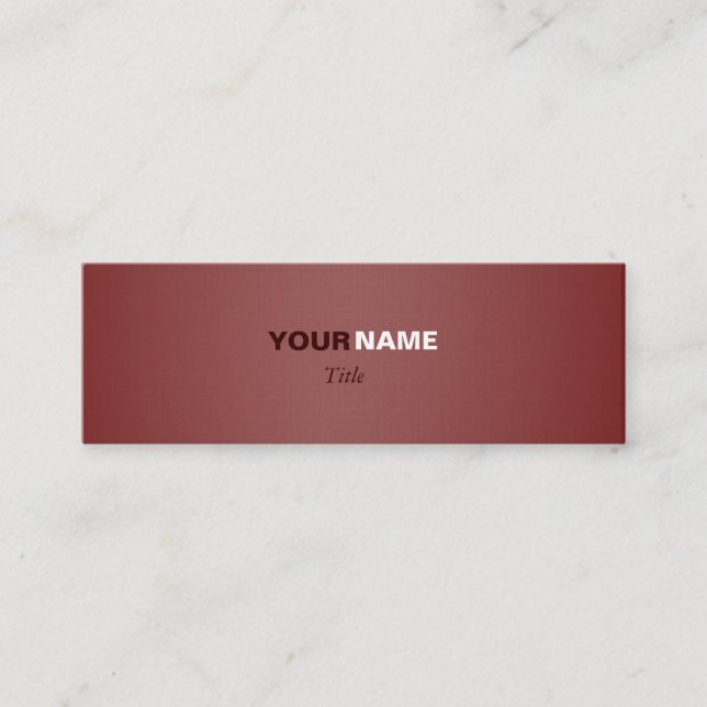 Brown Mini Business Card (Front)