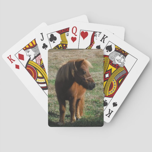 Brown Miniature Horses Playing Cards (Back)