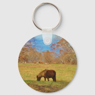 Brown miniature Pony Keychain