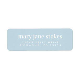 Brown Minimal Modern Typography Return Address