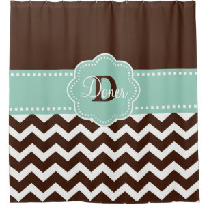 Brown Mint Chevron Personalized
