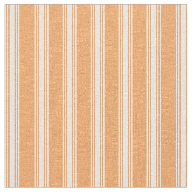 Brown & Mint Cream Coloured Lined Pattern Fabric (Close Up)