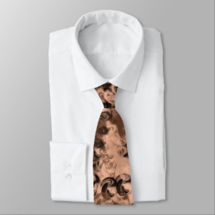 Brown Mixed With Black Pattern Design Tie