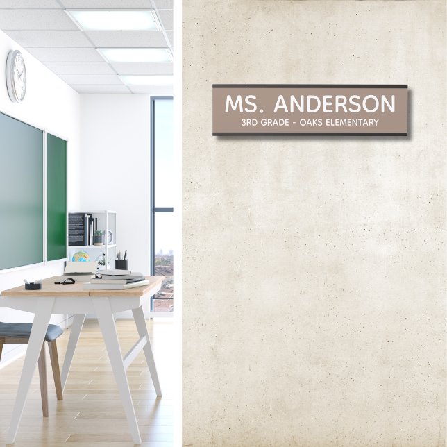 Brown Mocha Classroom Door Sign (Creator Uploaded)