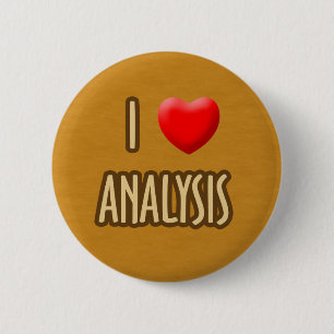 BROWN MODEL - I LOVE ANALYSIS 2 INCH ROUND BUTTON